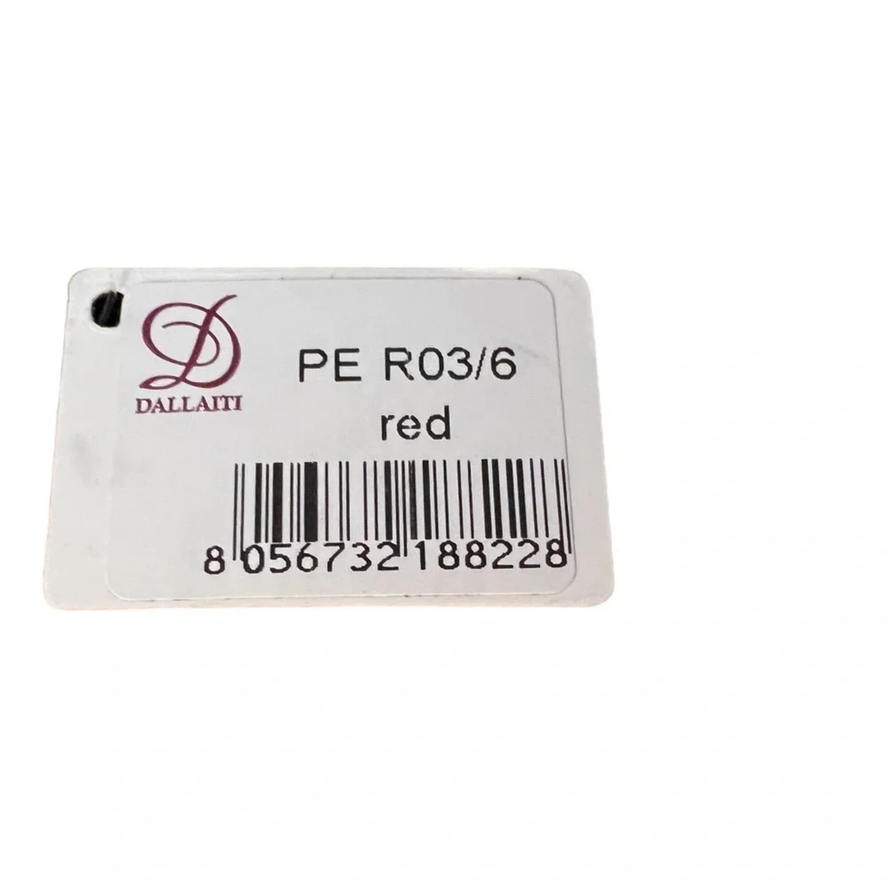 🎁NWT ROMA DALLAITI red & black laser cut suede zipper pouch bag w/ Rome skyline